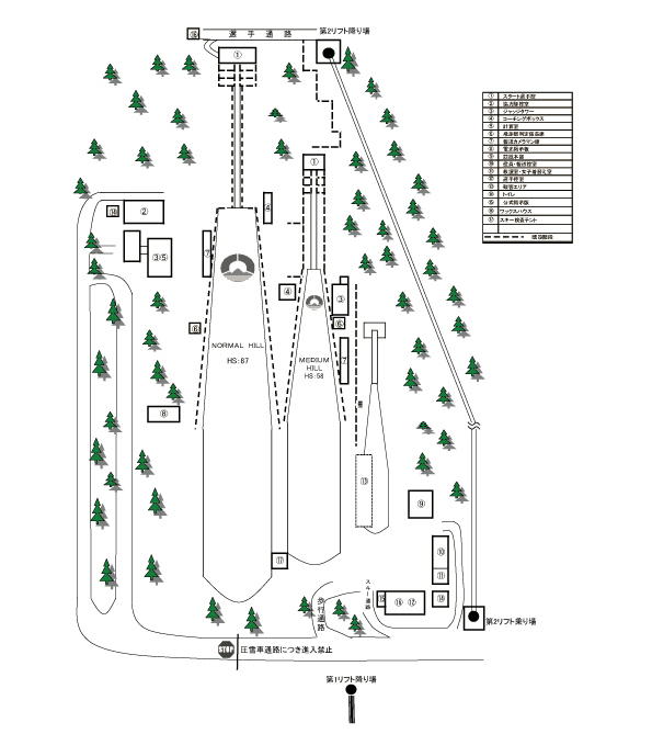 ジャンプ競技会場図 ジャンプ競技会場図